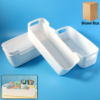 white plastic storage basket tray set (4 pcs)