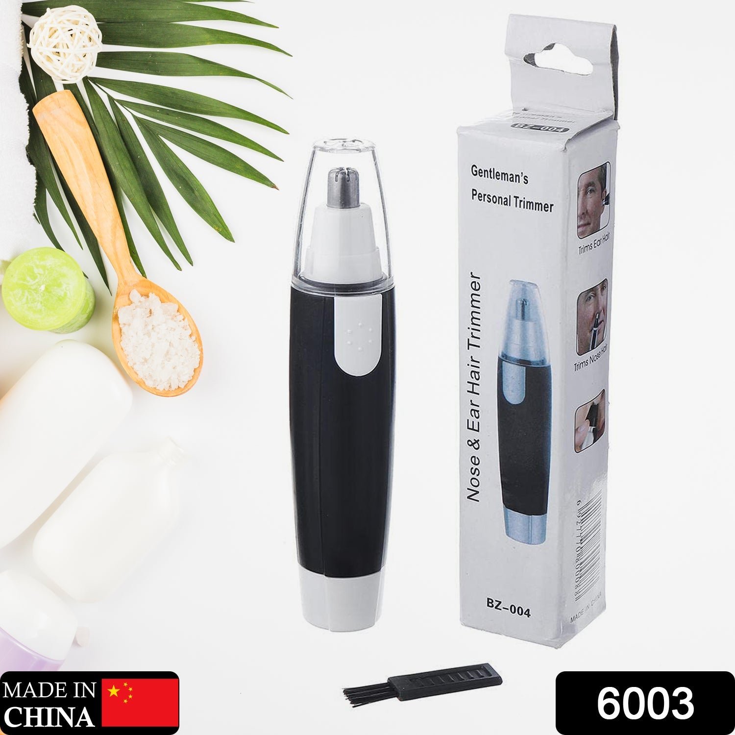 sharp steel battery operated ear and nose hair trimmer
