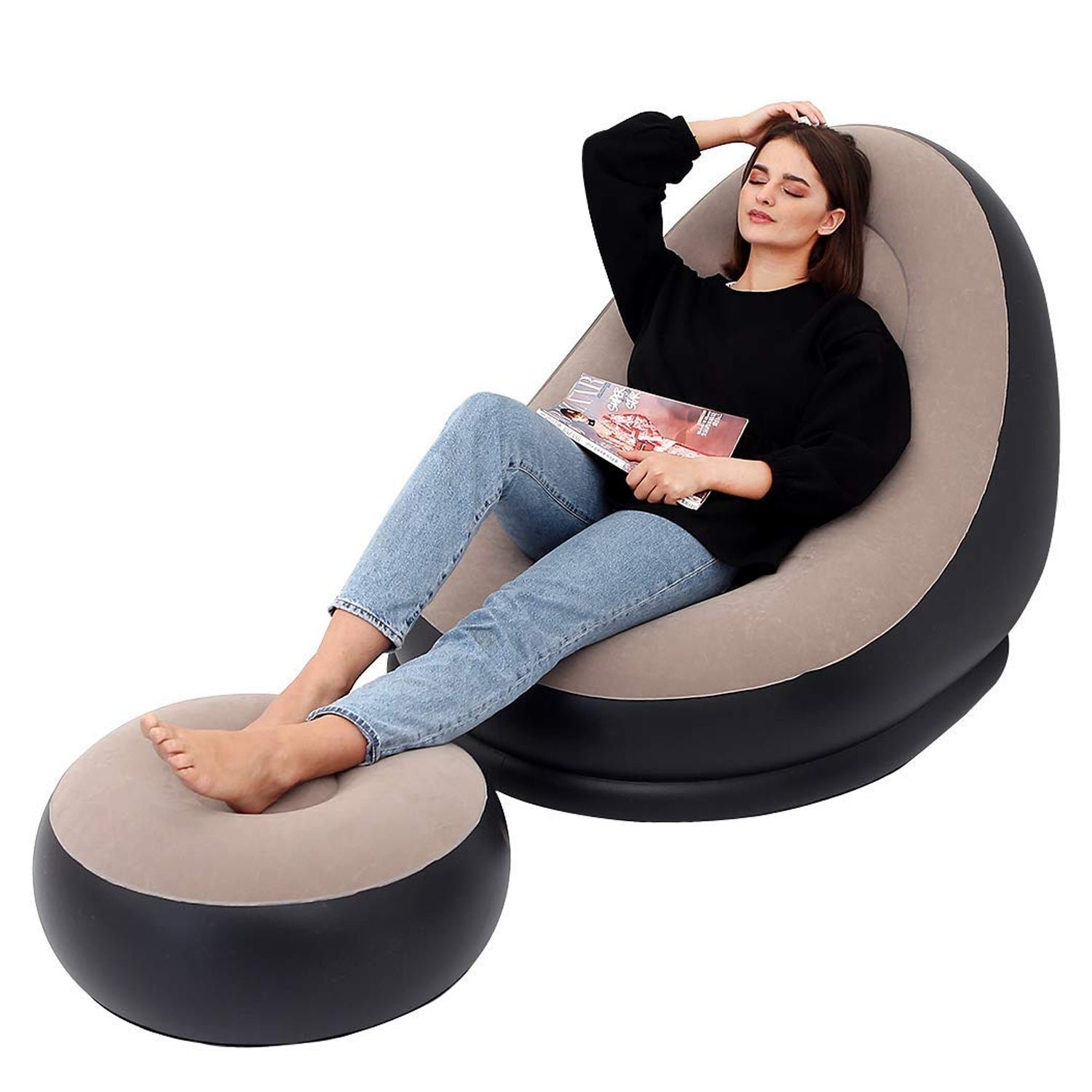 portable indoor/outdoor air sofa, couch & pump