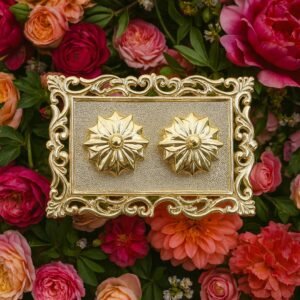Ornate Rectangular Pooja Thali Tray - (1 Pc)