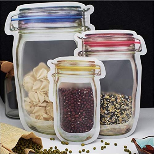 plastics transparent jar shaped stand up pouch with zipper