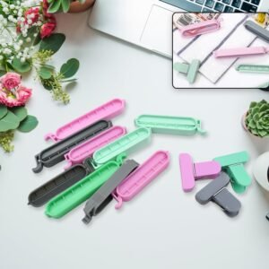 12 Pieces Food Clips, Plastic Food Bag Clips Reusable Bag Clips