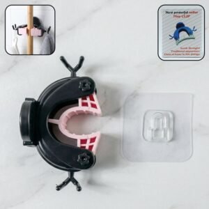 Powerful Antler Style Wall Mounted Mop & Broom Holder (1 Pc)