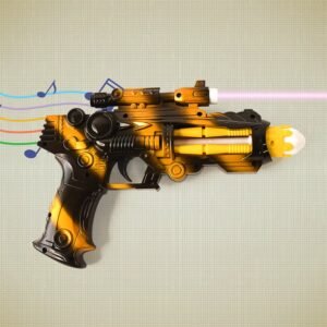 TTG LED Laser Gun Toy – Battery Operated Space Blaster Flashing Lights & (1 Set)