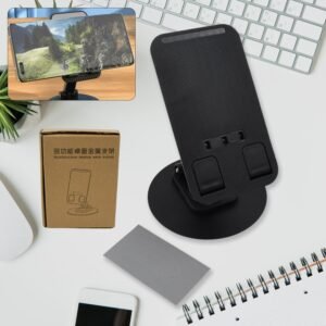 Rotating Foldable Mobile Stand – Height & Angle Adjustable Phone Holder Desk (1 Pc)