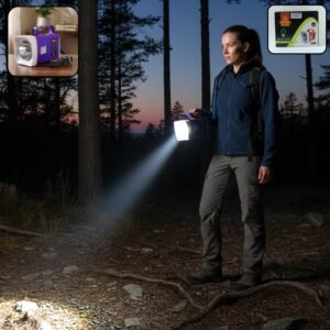 OMEGA Rechargeable LED Laser Torch Light with 5200 mAh Battery