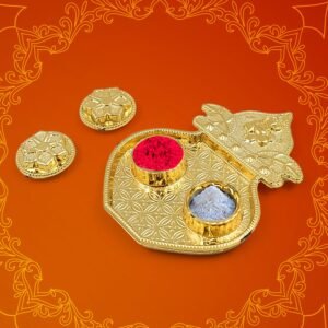 Kalash Shape Rakasha Bandhan Special Puja Thali (1 Pc) (Mix Design)
