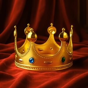 Royal Crown with Colored Gems (1 Pc / Mix Color)