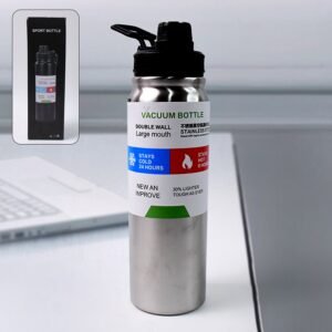 Stainless Steel Double Wall Vacuum-Insulated Drink Water Bottle (600 ML Approx)