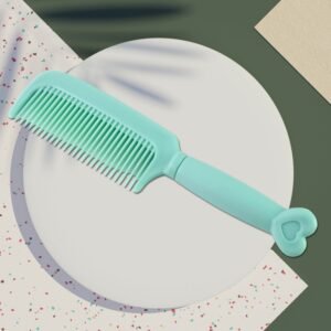 Plastic Hair Comb with Heart-Shaped Handle (1 Pc)