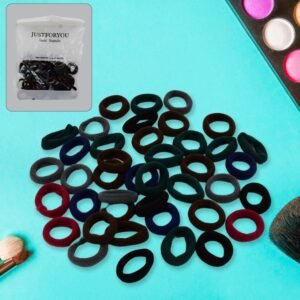 Small Ponytail Rubber Bands for Hair (Pack of 50 / Multicolour)
