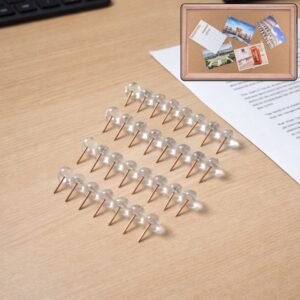 Transparent Crystal Head Push Pins Set for Notice Board (30 pc)