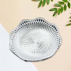 Round Traditional Multipurpose Mukhwas Serving Tray – Decorative Platters (1 Pc)