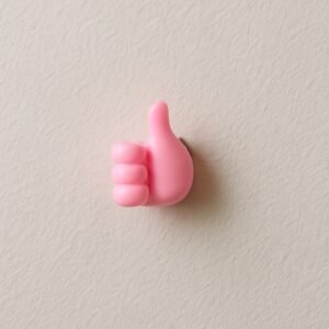 Pink Multifunctional Multi functional Hand Shape Wall Clip Hanger Keys Cable Holder