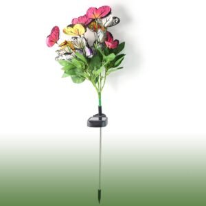 Solar-Powered LED Butterfly Garden Flower Light