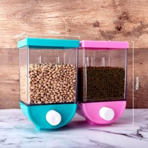 Wall Mounted Cornflakes Pulses Beans Oatmeal Namkeen Dry Food Storage Box1100 ML