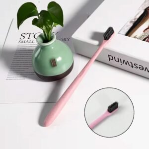 Soft Toothbrush With Toothbrush Cover Cleaner Scraper for Men and Women(1 Pc)