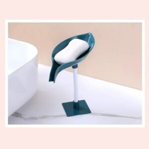 Soap Holder Leaf Shape Self Draining Dish Holder with Suction Cup