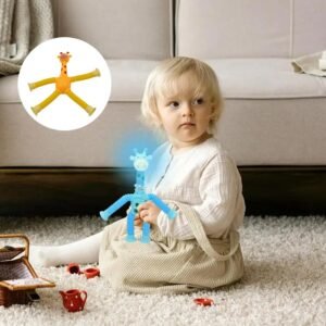 LED Telescopic Suction Cup Giraffe Toy (3 Pcs Set)
