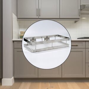 25 cm Metal Space Saving Rack – Multi-Purpose Kitchen Storage Organizer Shelf