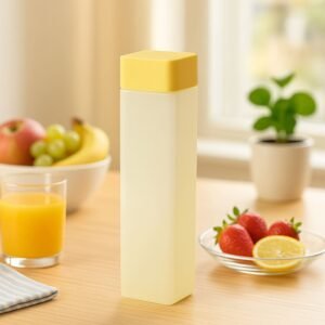 Square Plastic Water Bottle – 1000ml Leakproof BPA-Free for Office, Gym & Home (1 Pc)