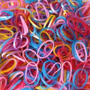 Multicolor Rubber Bands – Elastic & Reusable for Office & Home (0.5 Inch / 100GM)