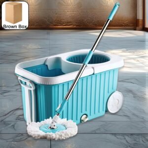 Apex Magic 360° Spin Mop Cleaning System with Stainless Steel Spinner