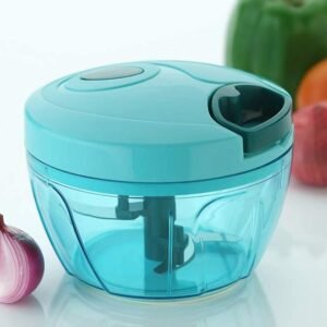 Manual Compact Handheld Vegetable Chopper with Stainless Steel Blades (Brown Box)