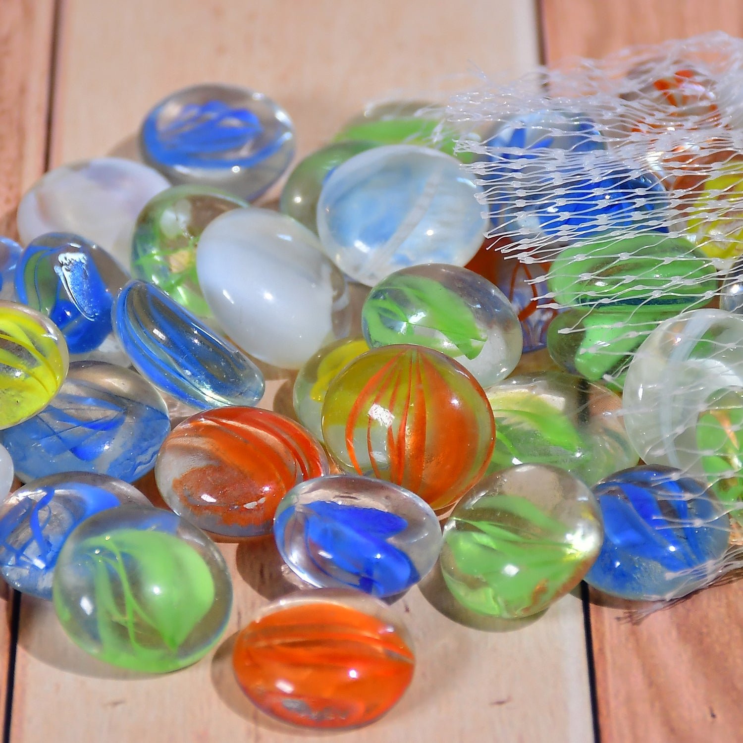 Mini Marbles Stone Glass Gem Stone, Flat Round Marbles Pebbles – HappyHeart