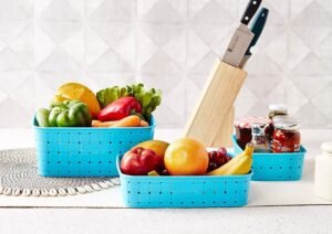 Smart Baskets for Storage(Set of 3) Sky Blue
