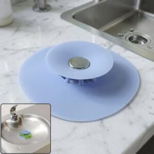 Kitchen Silicone Sink Drain Cover Strainer with Suction Cup 1 Pc