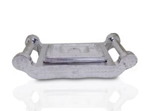 Multipurpose 4 Section Royal Design Silver Storage / Gift Box
