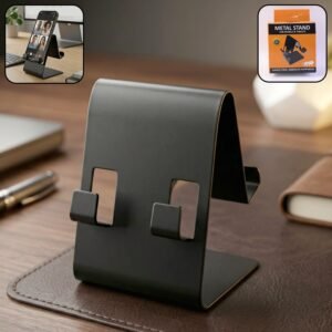 Metal Mobile Phone & Tablet Stand (1 Pc, Black Color)