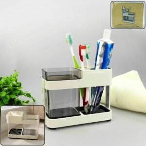 Multipurpose Toothbrush & Toothpaste Stand Holder (1 Set)