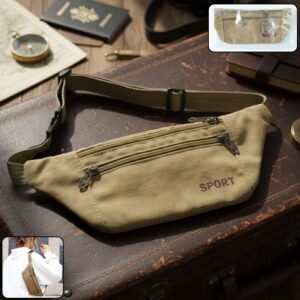 Multipurpose Canvas Waist Pouch Sling Bag (1 Pc)