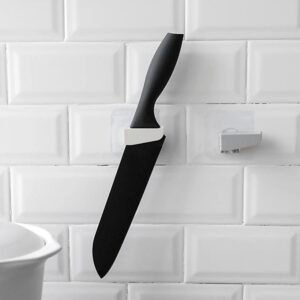 Punch-Free Wall Hanging Knife Holder – Kitchen Storage Rack (1 Pc)