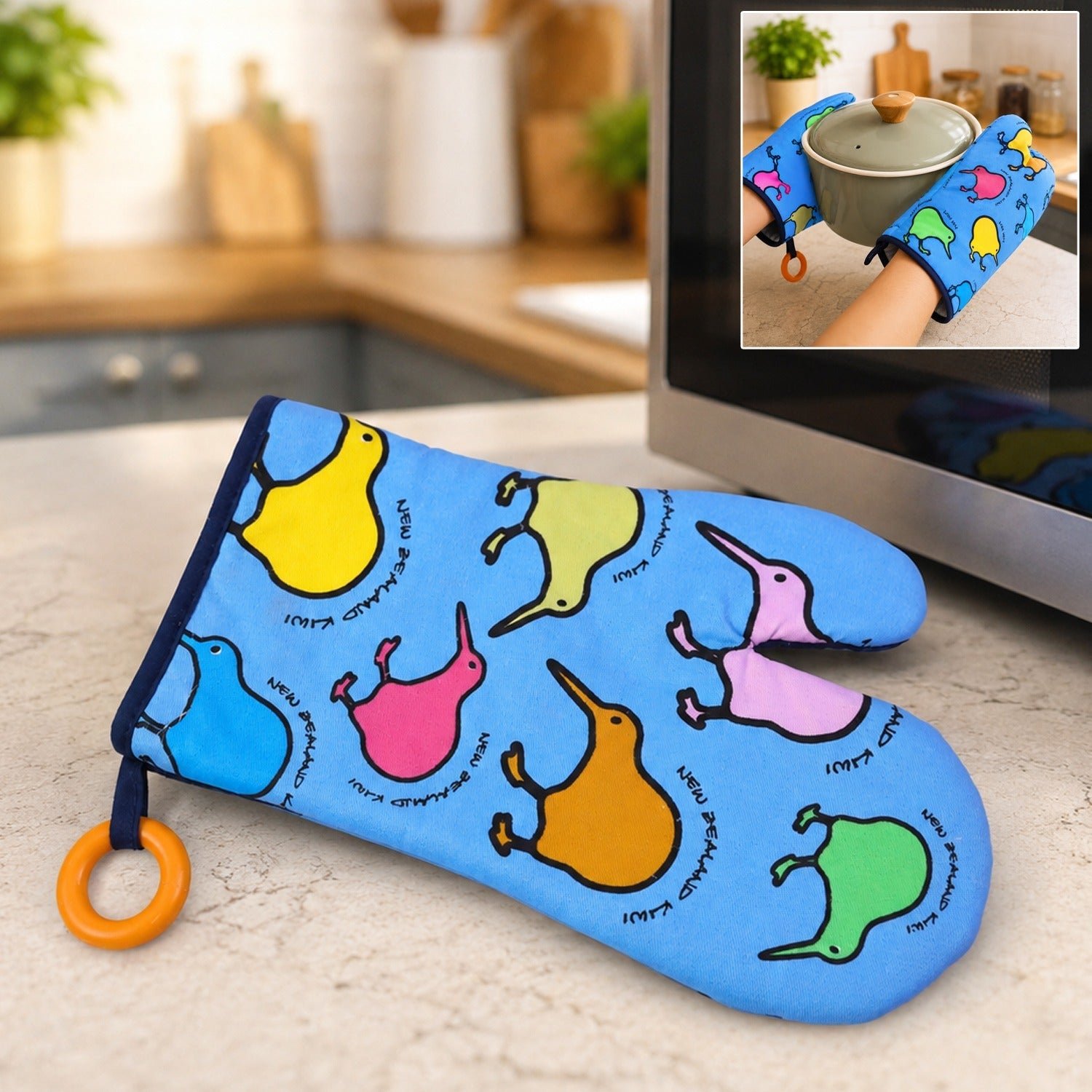 Heat Resistant Oven Hand Glove for Kitchen Baking Cooking and Pot Handling (1 Pc)