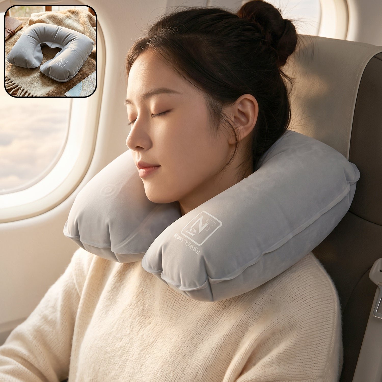 Best Travel Kit for Men & Women: Neck Pillow, Eye Mask & Earplugs
