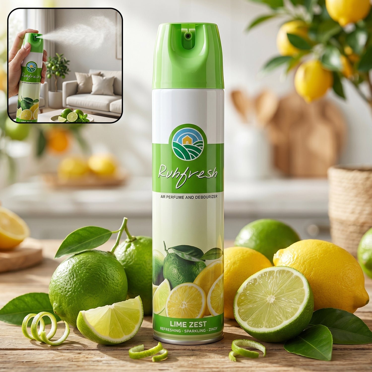 Lime Zest Air Freshener Spray (1 Pc, 220 ML)
